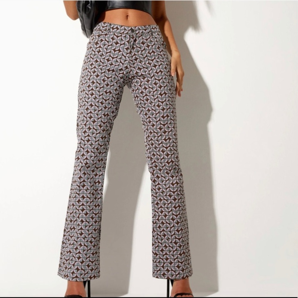 JOPAN FLARE TROUSER IN RETRO TILE
